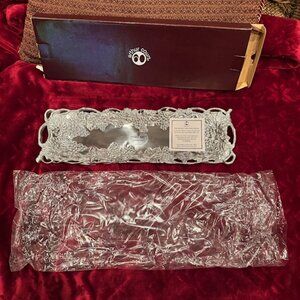 Vintage 1995 Arthur Court Aluminum Grape Oblong Serving Tray w/ Box - LIKE NEW